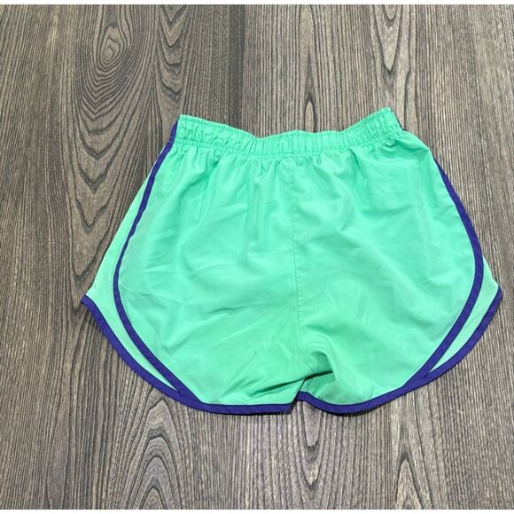 Nike Dri-Fit Womens Running Shorts Rubber Waistband Swoosh Logo Green Size M - Picture 3 of 5